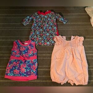 Floral and Pink Kids Dress Set